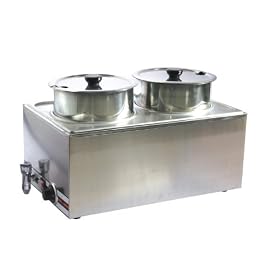 Dual Section Soupe Kettle Bain Marie