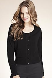 Cashmilon Front Pocket Cropped Cardigan