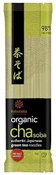 Hakubaku Organic Green Tea Soba Noodles (no salt added), 7-Ounce Bags (Pack of 10)