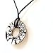 Glass Hoop Pendant Crackled Effect Black
