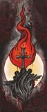 Black Heart by El Brad Mariachi Tattoo Art Canvas Giclee Print
