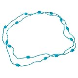 Turquoise Blue Beaded Long Collar Necklace