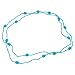 Turquoise Blue Beaded Long Collar Necklace
