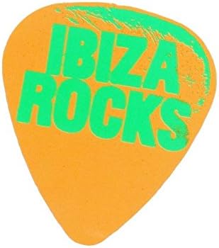 Ibiza Rocks: Neon Plectrum Sticker - Orange, One Size