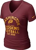 Washington Redskins Women's Burgundy Nike Team Established V-Neck T-Shirt