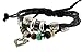 Love Heart Design Zen Adjustable Braided PU Leather Bracelet (Black Braided)