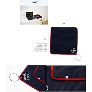 Travel Themed Checkpoint Friendly Pouch Sleeve Sack (Blue) to Protect the Fujitsu P1620 Laptop 8.9
