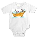 Onesie with tub, bath, bubbles, rat by SHOPZEUS
