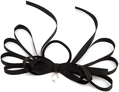 LUNA Womens Hair Bows Ponytail Holders Hair Ties Bowknot Hair Bands Black