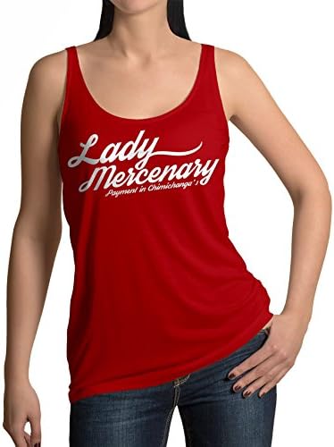 DEAD POOL TANK TOP-Ladies Mercenary Tank Top -Deadpool Inspired Red (Small, Red)