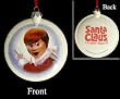 3.5" Santa Claus Is Comin' To Town Kris Kringle Glitter Disc Christmas Ornament