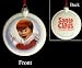 3.5" Santa Claus Is Comin' To Town Kris Kringle Glitter Disc Christmas Ornament