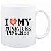 Mug White " I LOVE Miniature Pinscher " Dogs