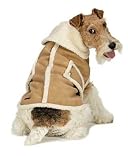 Ethical Fashion Pet Suede Shearling Coat Tan Xxlarge - 59XXL