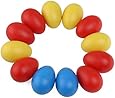 Tinksky 12pcs Plastic Percussion Musical Egg Maracas Egg Shakers Child Kids Toys (Random Color)
