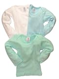 Solid Color 3-Pack of Long Sleeve Lap T-Shirts by Daydreamers - Multi-colored - Small