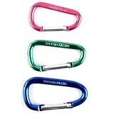 Aluminum Carabiner Set, 3 Pk