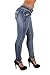 Style SF7-95159S - Colombian Design, Butt Lift, Levanta Cola, Skinny Jeans in Washed Blue Size 11