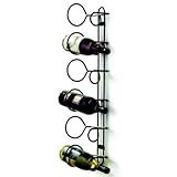 6-Bottle Wall Mounted Wine Rack in Black