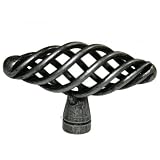 Olympia Hardware Cabinet Birdcage Knob Antique Pewter 2-3/8" Long 1243