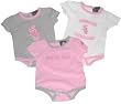 Newborn Girls Chicago White Sox Pink/White/Grey 3-Piece Body Suit Set