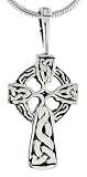 Sterling Silver Celtic Cross 1 (25mm) With a thin 18 Silver Box Chain