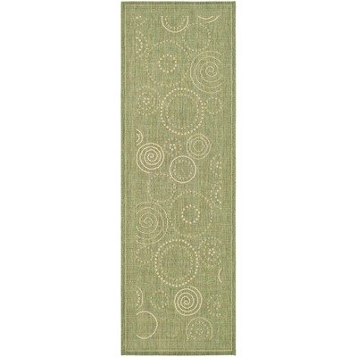 Safavieh CY1906-1E06 Courtyard Collection Olive and Natural Indoor/Outdoor Area Rug, 8-Feet by 11-Feet 2-Inch