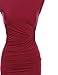Awesome21 Women's Sleeveless Midi Dress with Side Tuck