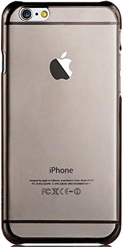 For Iphone 6 &amp; Iphone 6s Ultra Thin Transparent Crystal Clear Hard Plastic Case Cover (Crystal Black)