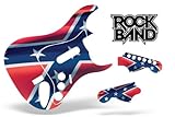 Rock Band Guitar Skin, Fits Xbox 360 / PS3 (Stratocaster Guitar) Rebel Flag