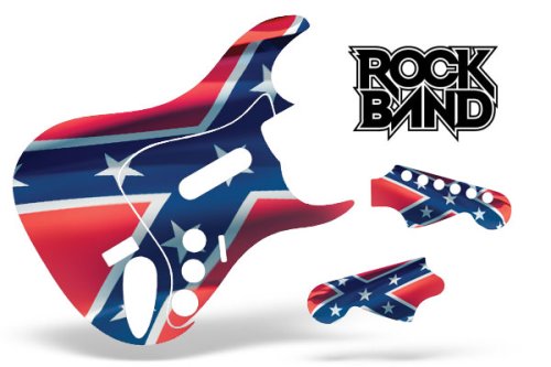 Childrens Toyshop  Video Games : Rock Band Stratocaster Guitar Skin: Rebel Flag (Xbox 360/PS3)