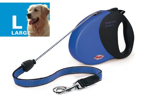 flexi Hundeleine COMFORT LONG 3; 8 m bis 50 kg, blau/schwarz