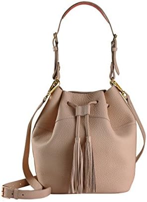 Gigi New York Jenn Bucket Bag in Pebble Grain (Stone)