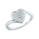14K Yellow/White Gold 0.05 ct. Diamond Heart Ring