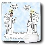 Rich Diesslins Funny Religious Light Cartoons - Heavenly Angels Question and Answer - Its All Good - Mouse Pads