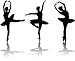 Graceful Ballerinas - 24W x 20H - Peel and Stick Wall Decal by Wallmonkeys