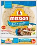 Mission Low Carb Soft Taco Flour Tortilla's 12oz./8 Ct. (Pack of 6)