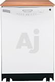 Review GE  / GE GLC4100NWW Full Console Portable Dishwasher with 4 Wash Cycles, 4 Wash Options, Electronic Controls, Nylon Racks, Candlelight Woodgrain Laminate Top and 57 dBA Sound Package: White on White