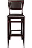 Faux Leather Foldable Bar Stool, BAR HEIGHT, BROWN