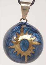 Schmucktrendzone Esoterischer-Schmuck, Elfenklangkugel - Klangkugel, blau, Auge der Weisheit, 20 mm, sch&ouml;ner Klang, 300015