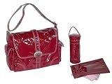 Burgundy Corduroy Laminated Buckle Diaper Bag