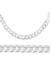 14k Solid White Gold Cuban Curb Link Bracelet 4.6mm 7.5