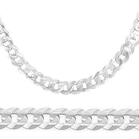 14k Solid White Gold Cuban Curb Link Bracelet 6mm 8 by