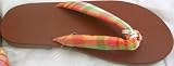 Girl Size 13, Plaid, Red Orange, Flip Flop Style, Dress Sandles Shoes