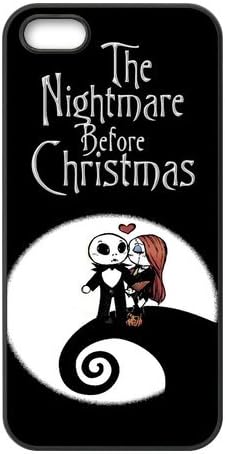LeonardCustom Protective Hard Rubber Coated Cover Case for iPhone5 iPhone5S, Nightmare Before Christmas Jack & Sally -LCI5U113