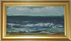Seascape, Original Oil Painting By Carmel Art Association Artist Dick Crispo - Framed Artwork