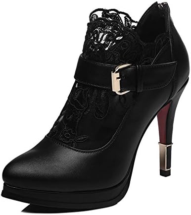 Centenary Stylish Women's Artificial Leather Embroidery Highheels Stiletto
