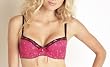 Betsey Johnson Stretch Mesh Kiss Front Bump Demi Bra 723733