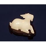 Goat Translucent Jade Sculpture Chinese Animal Zodiac Symbol