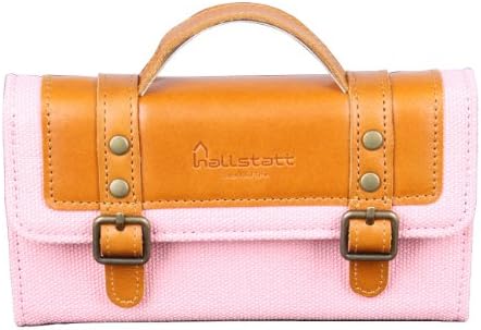 Hallstatt Premium Unique Canvas Leather Bag Style Cover Case for Samsung Galaxy S 4 S IV (Pink)